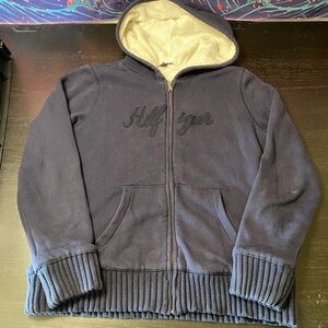 Tommy Hilfiger Navy and Cream Hoodie